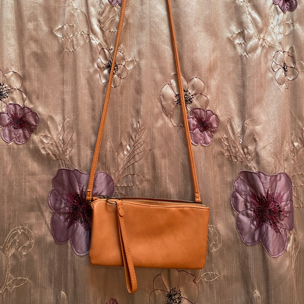 Brown leather purse